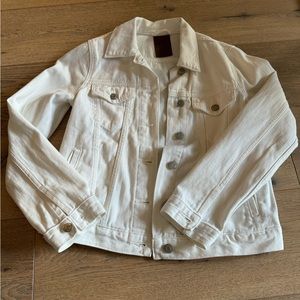 Gap xs petite white denim jacket